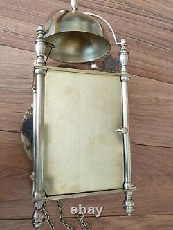 Lantern Wall Clock Hermle 1974 English Style Separate Wooden Mount Pendulum