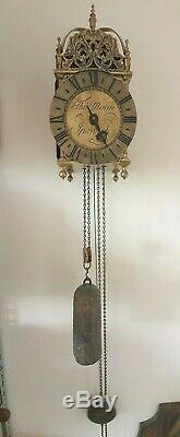 Lantern Wall Clock Tho' Moore Ipswich Vintage Chain Driven 8 Day