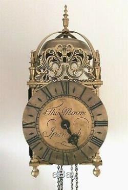 Lantern Wall Clock Tho' Moore Ipswich Vintage Chain Driven 8 Day