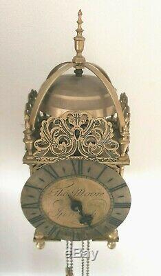 Lantern Wall Clock Tho' Moore Ipswich Vintage Chain Driven 8 Day