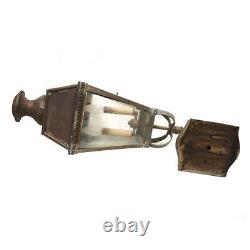 Large Antique Copper Exterior Wall Sconce Street Lamp Lantern 26