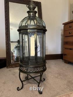 Large Antique Copper Floor Lantern