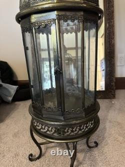 Large Antique Copper Floor Lantern