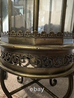 Large Antique Copper Floor Lantern