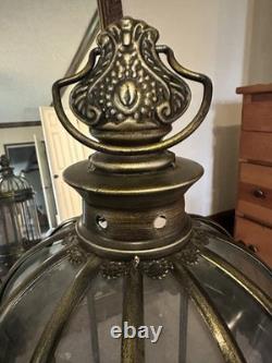 Large Antique Copper Floor Lantern