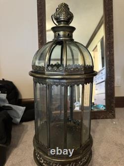Large Antique Copper Floor Lantern