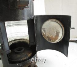 Large Antique Ship's Pressed Steel Marine Lantern