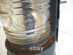 Large Antique Ship's Pressed Steel Marine Lantern