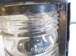 Large Antique Ship's Pressed Steel Marine Lantern