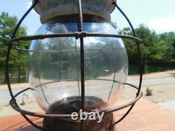 Large Antique Vintage Perko Onion Signal Lantern Ship Boat Nautical Light