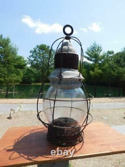 Large Antique Vintage Perko Onion Signal Lantern Ship Boat Nautical Light