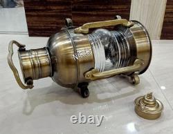 Large Maritime Antique Boat Lantern Vintage White Glass Oil Lamp Maritime Ship L