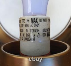 Large Train Headlamp Lantern Antique Brass Exterior Wall Sconce Electric Repro