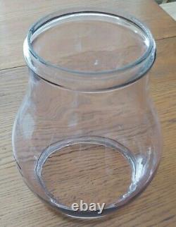 Large Vintage Antique Embossed HAM Lantern Globe Purple Tint