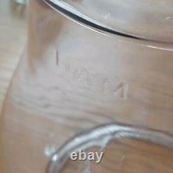 Large Vintage Antique Embossed HAM Lantern Globe Purple Tint