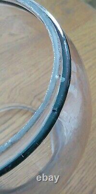 Large Vintage Antique Embossed HAM Lantern Globe Purple Tint