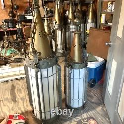 Large Vintage Gothic Benedictine Cathedral Pendant Lantern Light 65 High