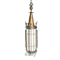 Large Vintage Gothic Cathedral Sconce Lantern Ecclesiastical Light