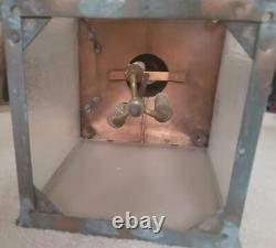 Large Vintage Lantern. Brass Tag Edgar & Son Blenheim House Hammersmith Vintage