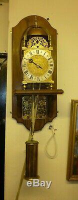 Large Vintage Weight Driven Brass Verge Single Hand Striking Lantern Clock