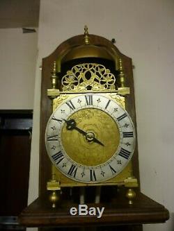 Large Vintage Weight Driven Brass Verge Single Hand Striking Lantern Clock