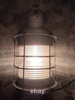 Lg Heavy Vtg. Durkee Marine Staten Island NY Ship Lantern Remade Electric Light
