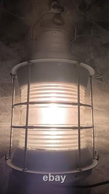 Lg Heavy Vtg. Durkee Marine Staten Island NY Ship Lantern Remade Electric Light