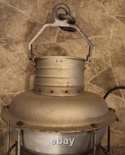 Lg Heavy Vtg. Durkee Marine Staten Island NY Ship Lantern Remade Electric Light