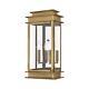 Livex Lighting 2018-01 Princeton 2 Light AB Outdoor Wall Lantern, Antique Brass
