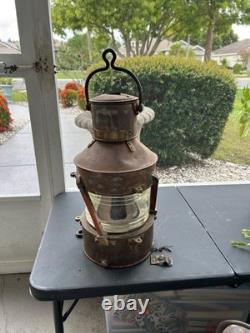 Lot/3 Antique Ships Lanterns Best & Lloyd Huge 22 RoyalNavy WWII
