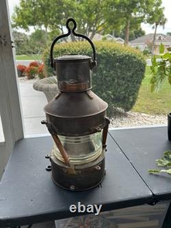 Lot/3 Antique Ships Lanterns Best & Lloyd Huge 22 RoyalNavy WWII