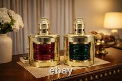 Lot Of 2 Piece Night Lights Vintage Brass Ship Oil Lantern Nautical Marine Lamp