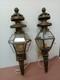Lot Of 2 Vintage Outside, inside Porch Brass Wall Sconce Light Porch Lantern
