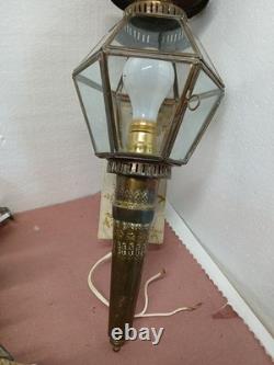Lot Of 2 Vintage Outside, inside Porch Brass Wall Sconce Light Porch Lantern