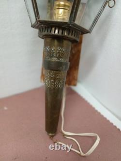 Lot Of 2 Vintage Outside, inside Porch Brass Wall Sconce Light Porch Lantern