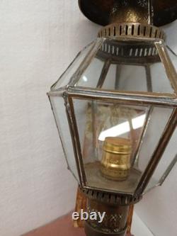 Lot Of 2 Vintage Outside, inside Porch Brass Wall Sconce Light Porch Lantern