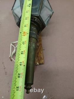 Lot Of 2 Vintage Outside, inside Porch Brass Wall Sconce Light Porch Lantern