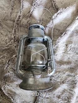 Lot Of 4 Dietz Comet Tin Tubular Lantern Vintage Chrome Antique