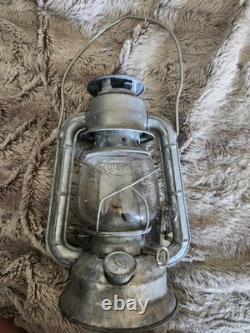Lot Of 4 Dietz Comet Tin Tubular Lantern Vintage Chrome Antique