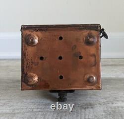 Lot of 2 Copper SHERWOODS Oil Lamp LANTERN Nautical Railroad Antique Vintage