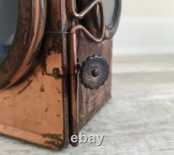 Lot of 2 Copper SHERWOODS Oil Lamp LANTERN Nautical Railroad Antique Vintage
