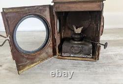 Lot of 2 Copper SHERWOODS Oil Lamp LANTERN Nautical Railroad Antique Vintage