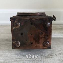 Lot of 2 Copper SHERWOODS Oil Lamp LANTERN Nautical Railroad Antique Vintage