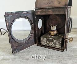 Lot of 2 Copper SHERWOODS Oil Lamp LANTERN Nautical Railroad Antique Vintage