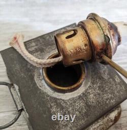Lot of 2 Copper SHERWOODS Oil Lamp LANTERN Nautical Railroad Antique Vintage