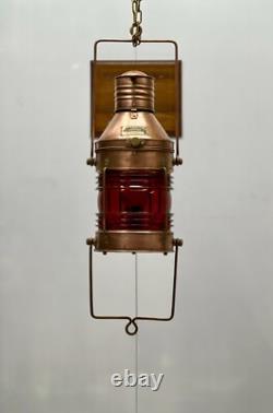 Lot of 3 Antique Nautical Ship Lanterns Copper Kerosene SE Vintage Lights