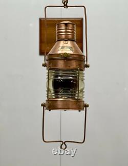 Lot of 3 Antique Nautical Ship Lanterns Copper Kerosene SE Vintage Lights