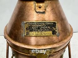 Lot of 3 Antique Nautical Ship Lanterns Copper Kerosene SE Vintage Lights