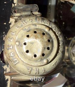 MB & Co. Antique Bicycle or Miners Kerosene Safety Lamp Vintage The Dazzler