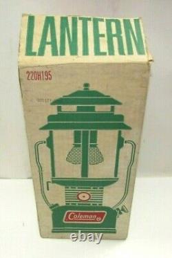 MINT in BOX Vintage Green Coleman Lantern 220H 195 SEALED BOX